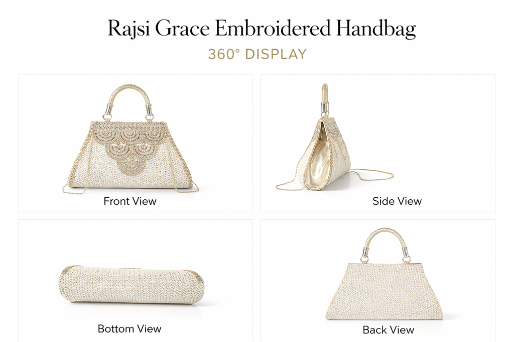 Rajsi Grace Embroidered Clutch