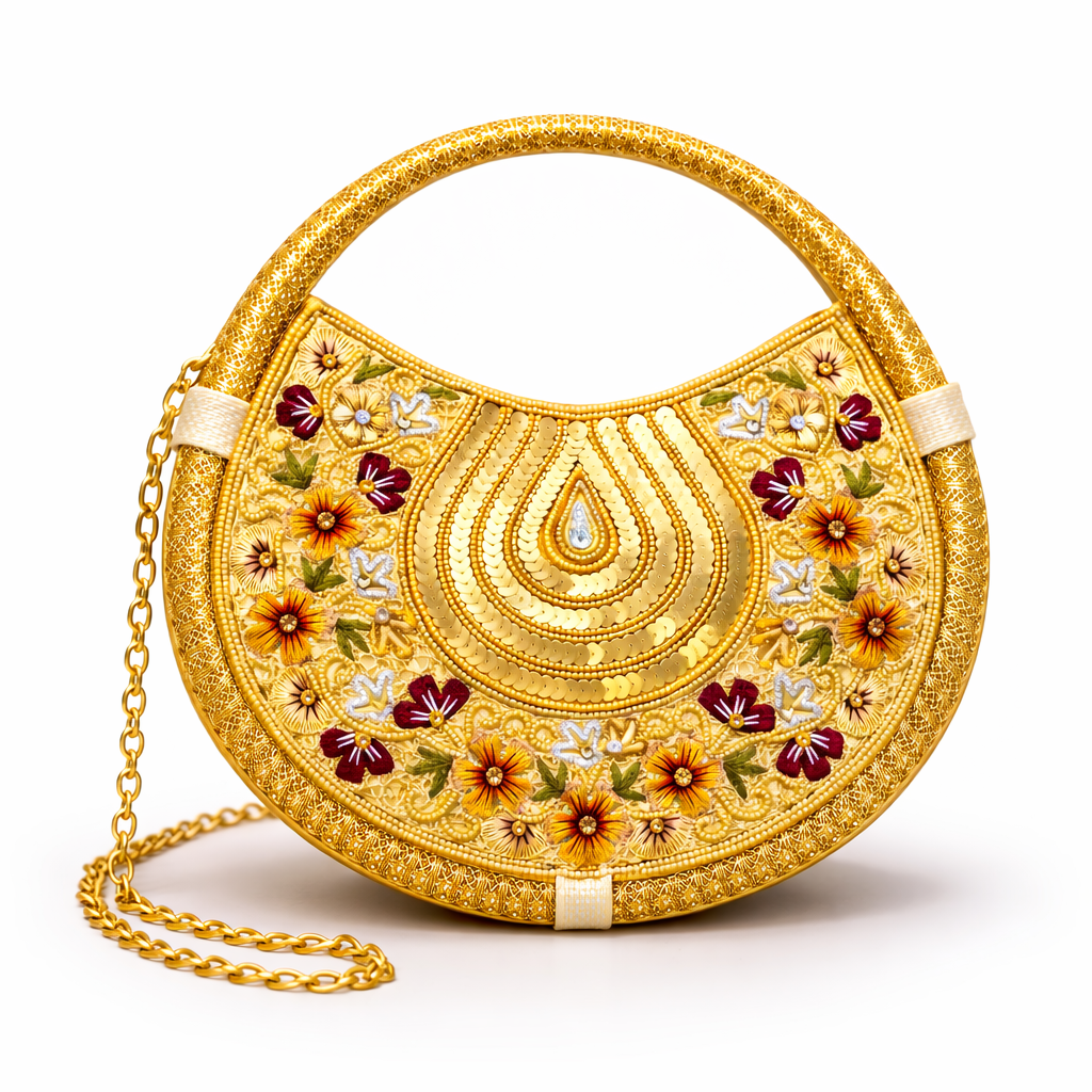 Chandrika Floral Moon Bag