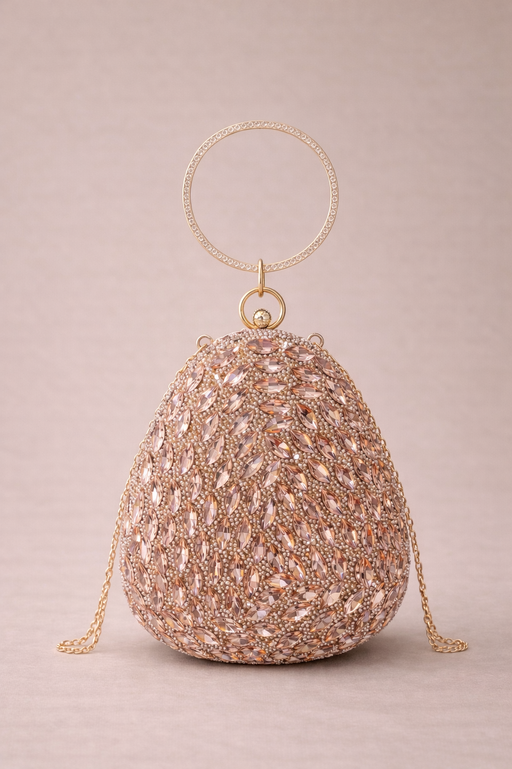 Aurora Crystal Ring Clutch