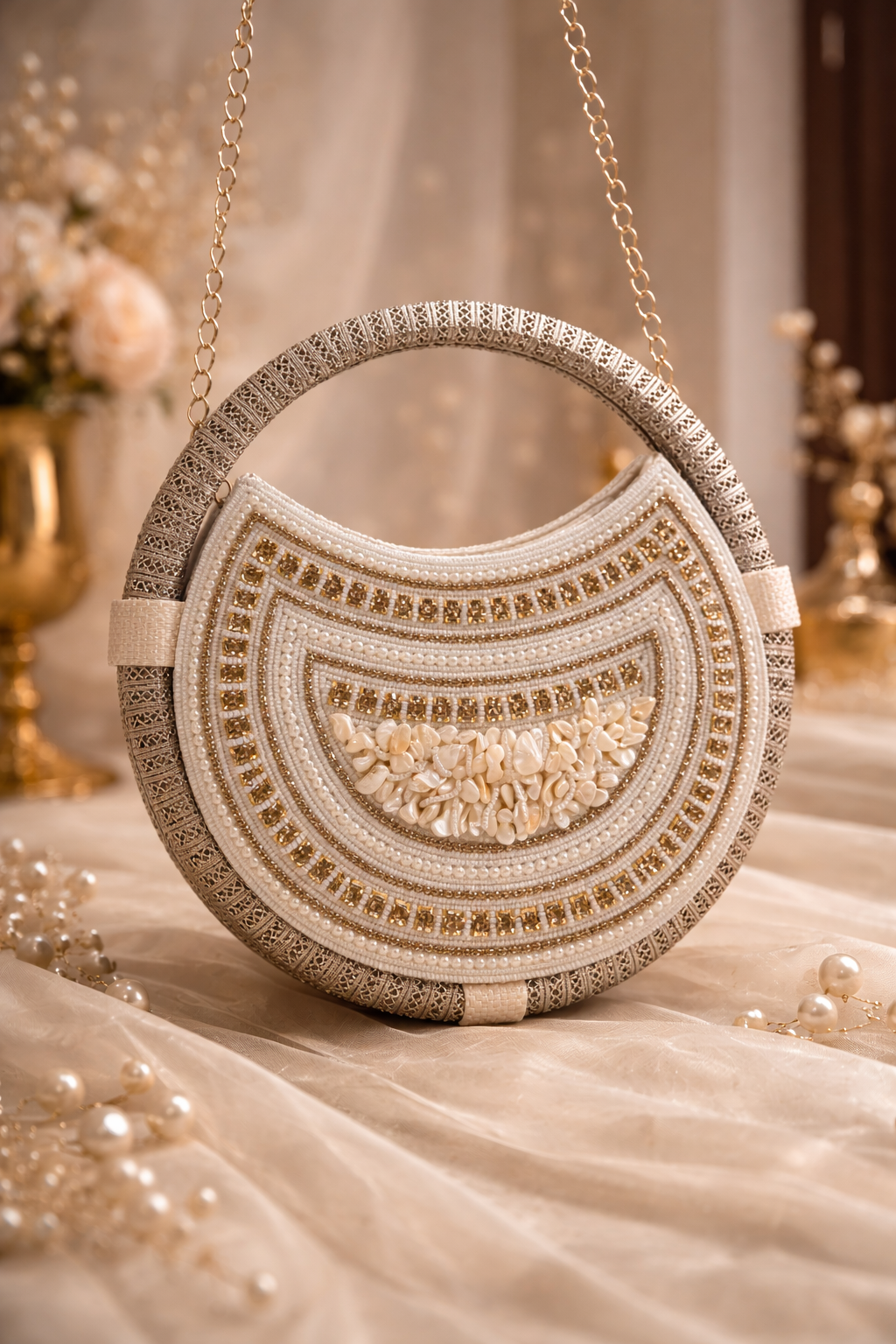 Sitara Pearl Moon Bag