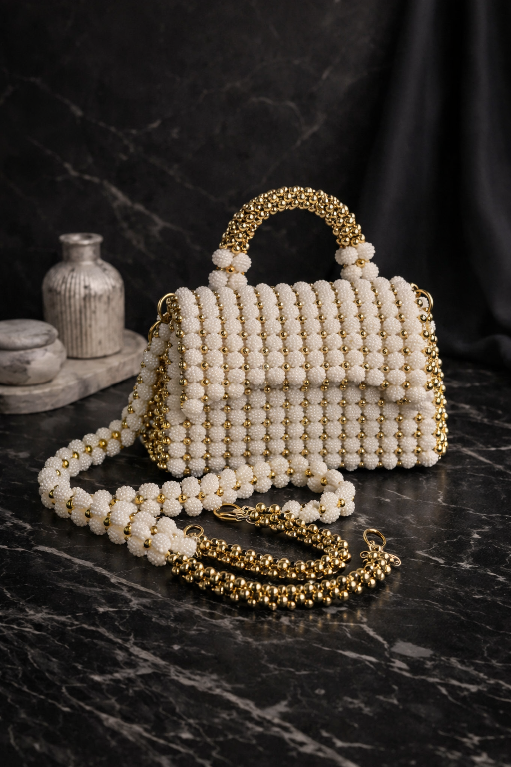 Noir Pearl Angoor Handbag