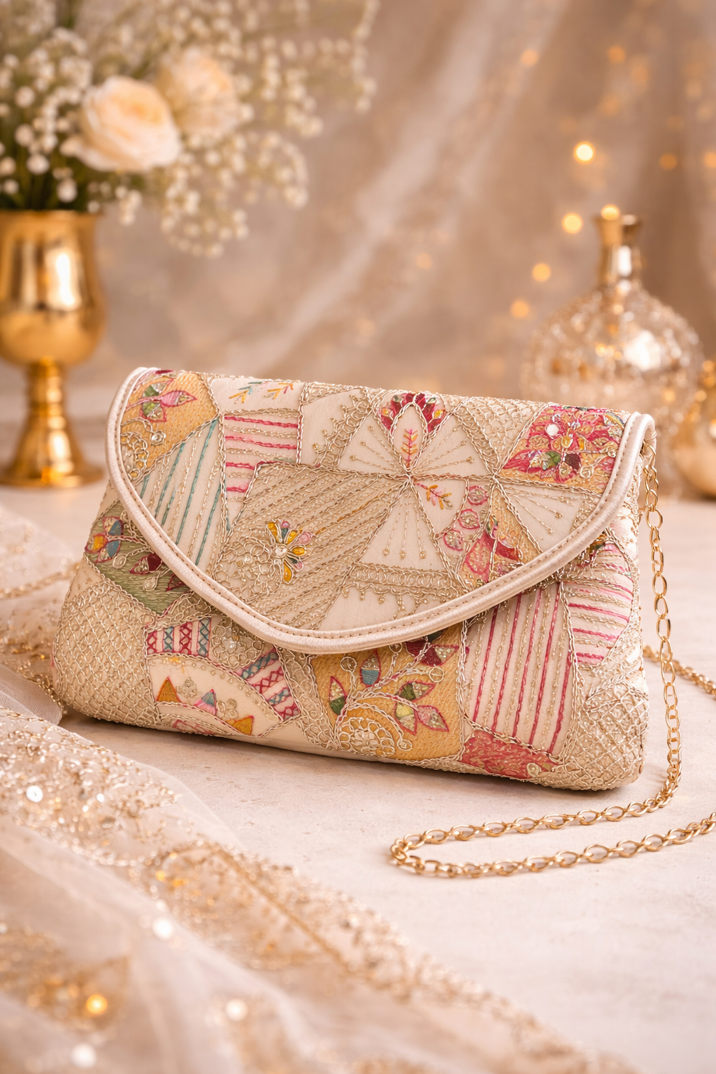 Saanjh Embroidered Clutch