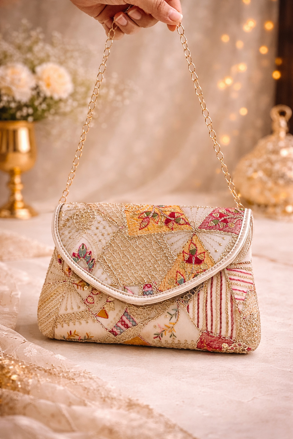 Saanjh Embroidered Clutch