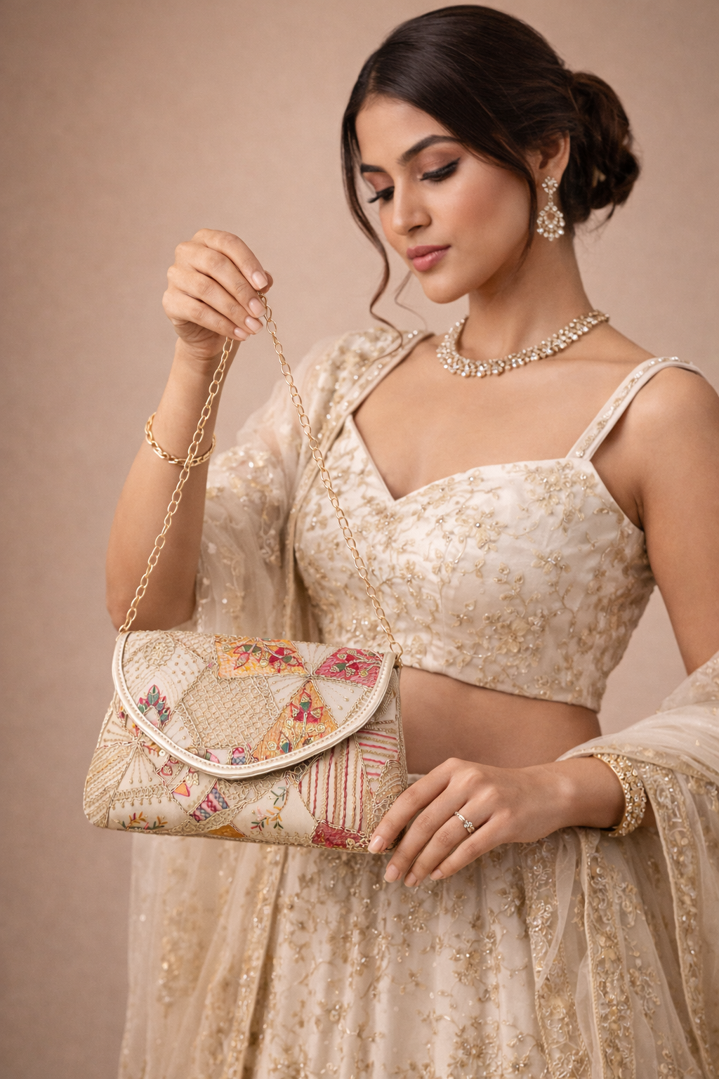 Saanjh Embroidered Clutch