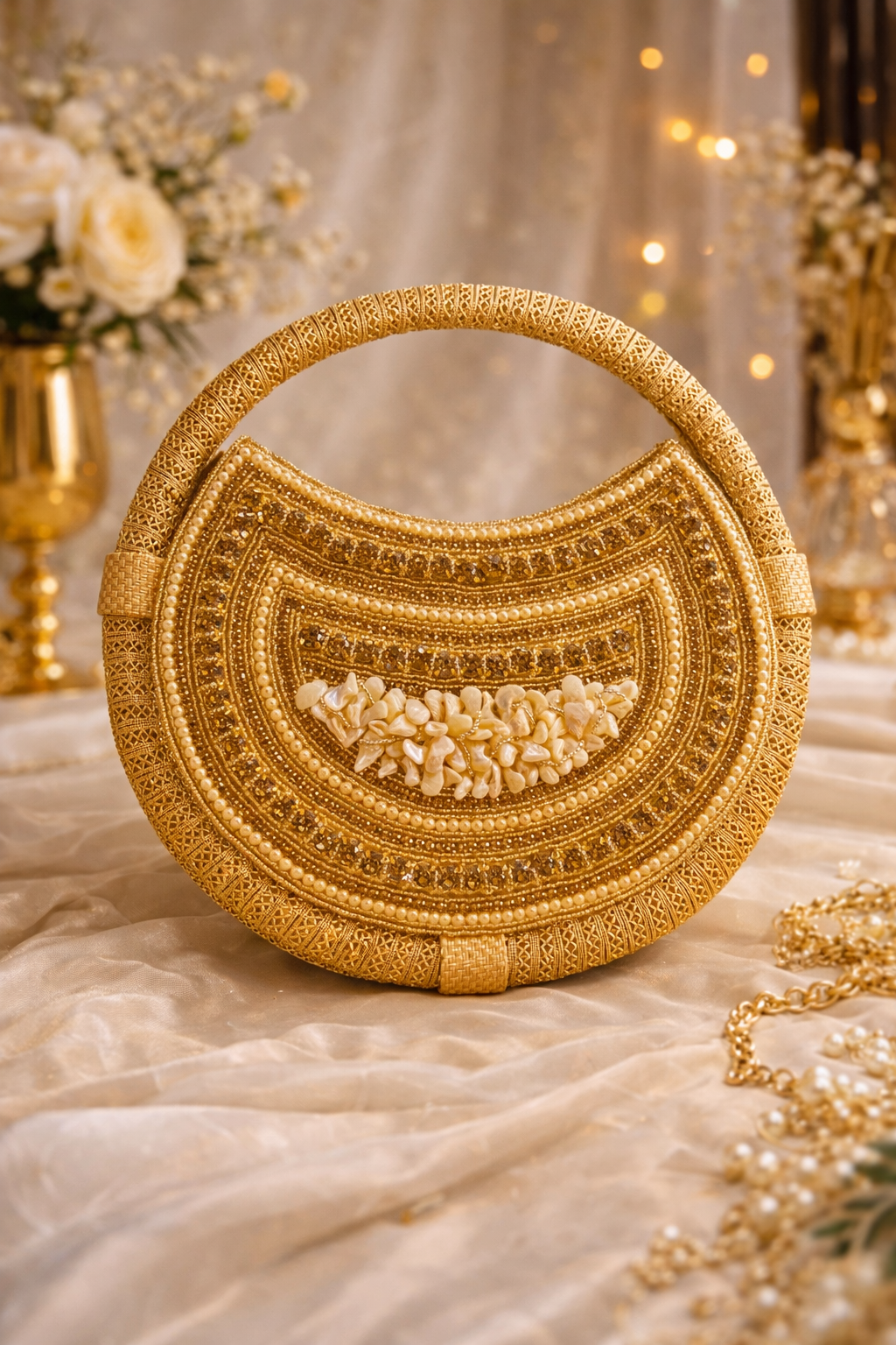 Sitara Pearl Moon Bag