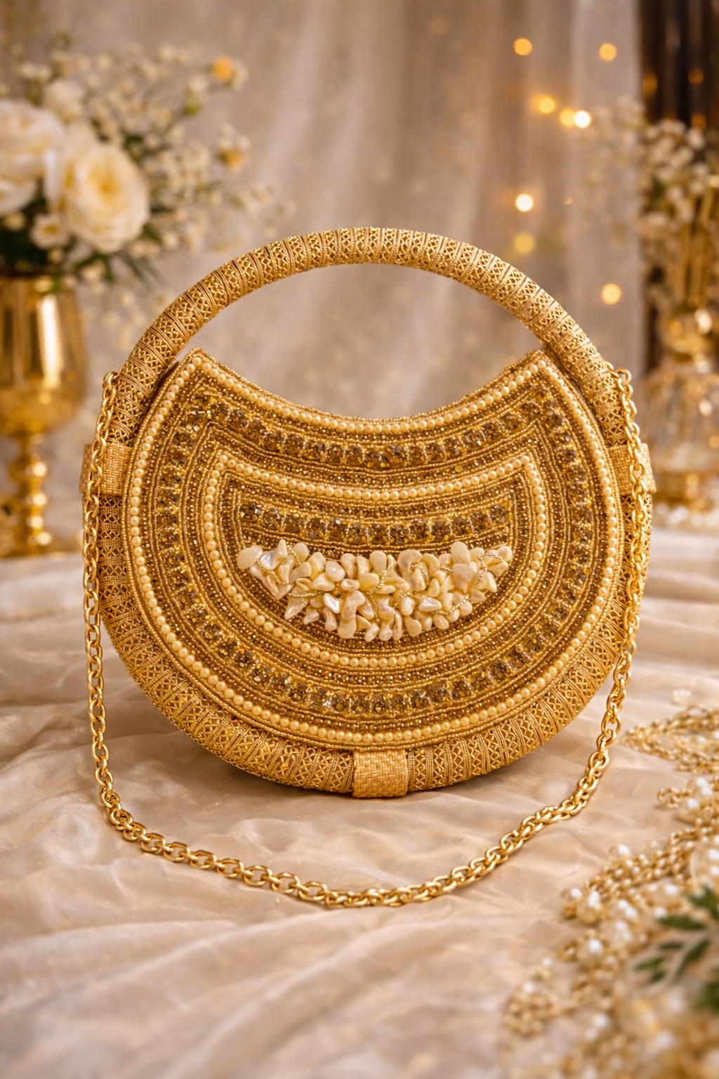 Sitara Pearl Moon Bag