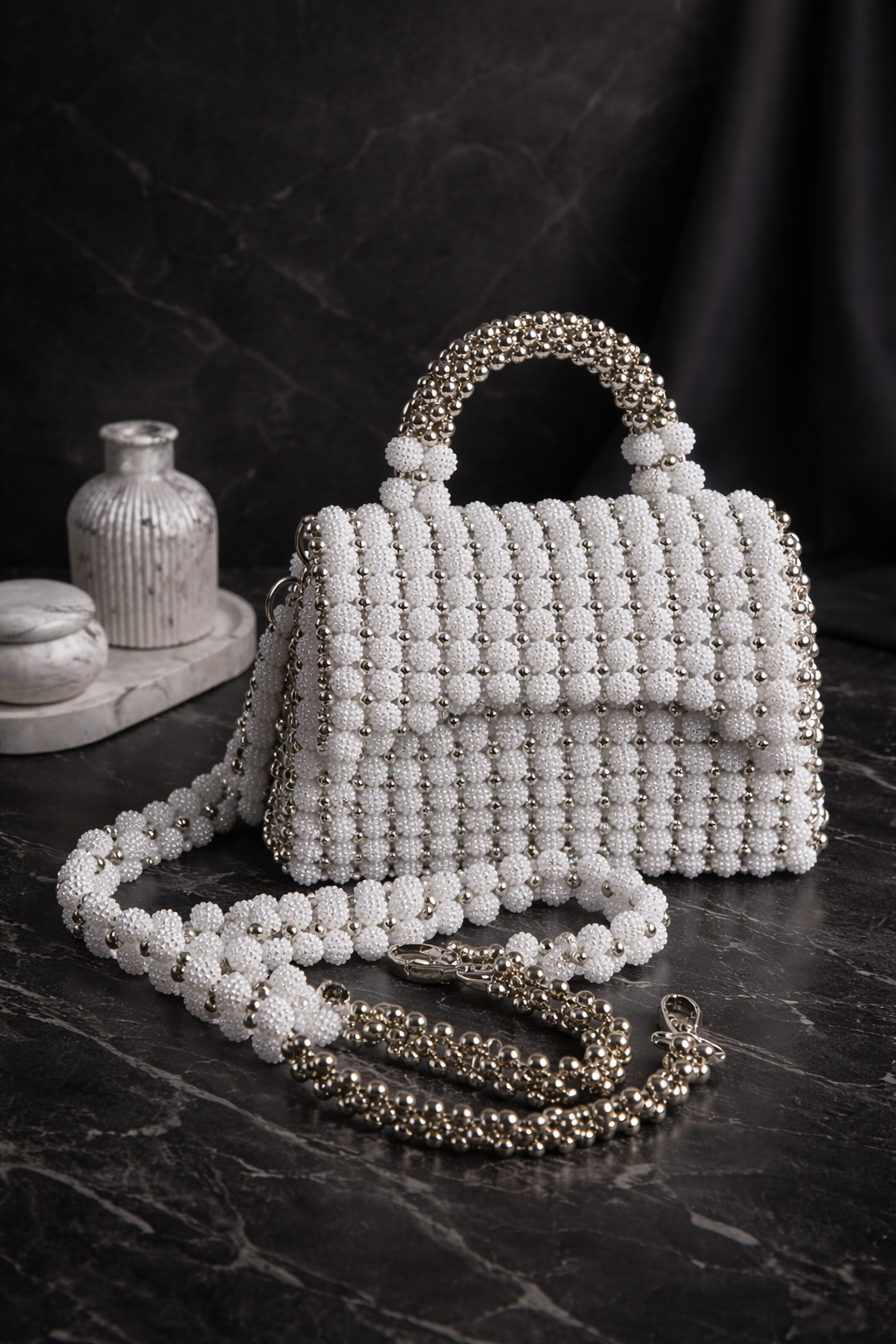Noir Pearl Angoor Handbag