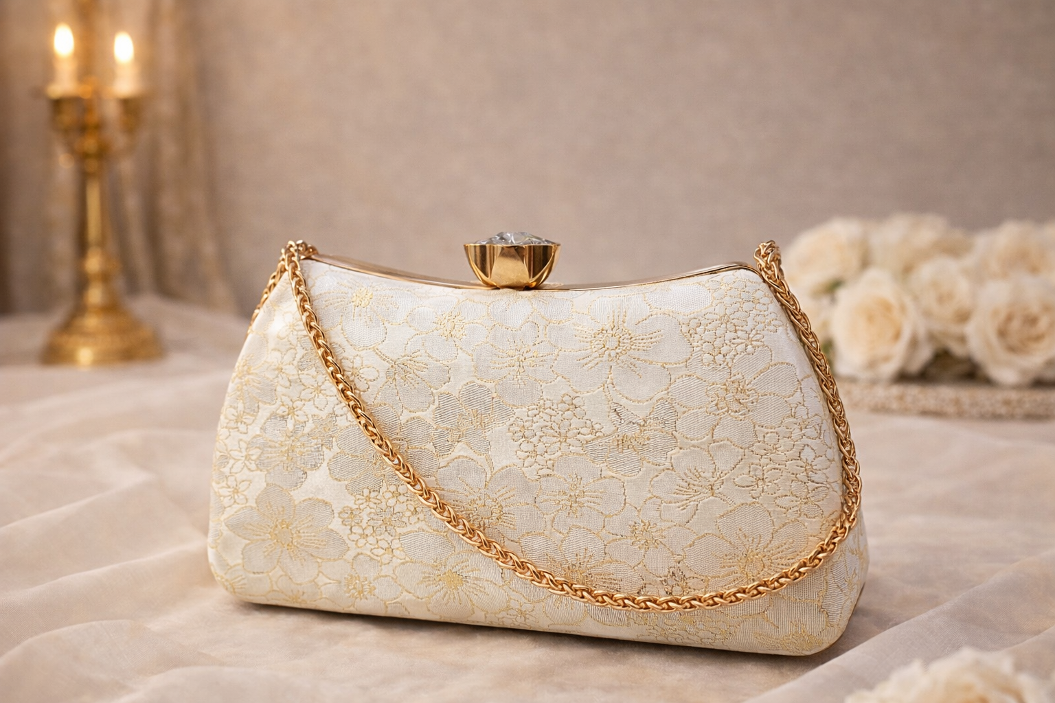 Ivoria Bloom Clutch