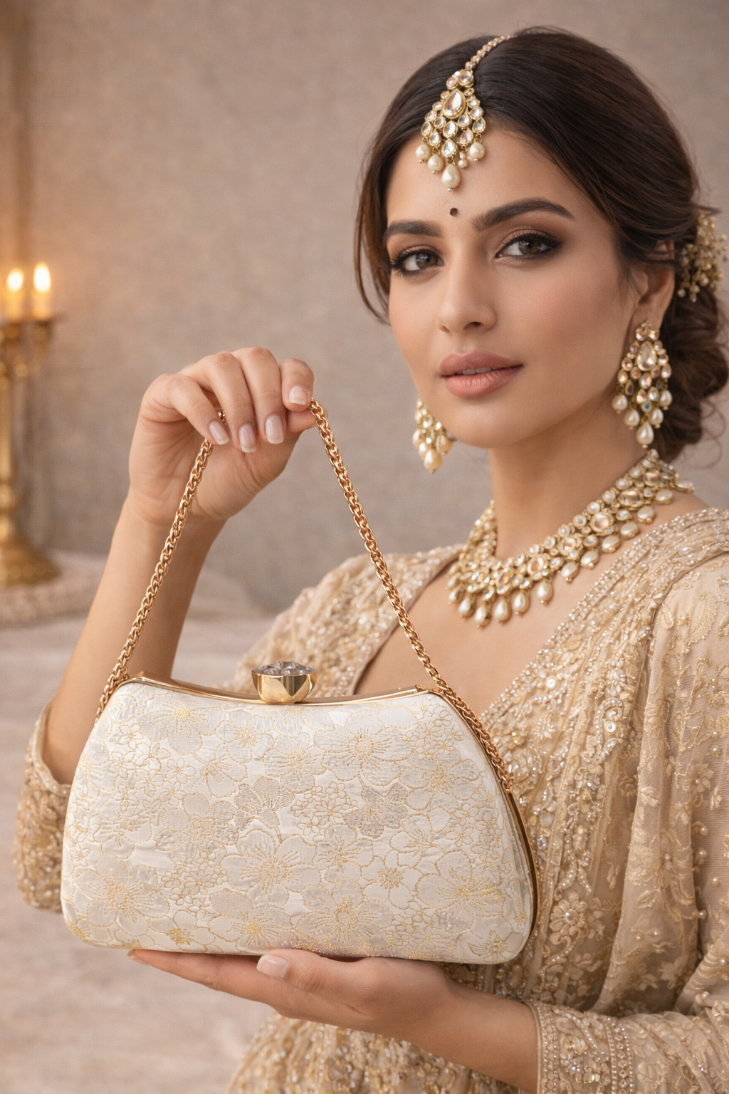 Ivoria Bloom Clutch