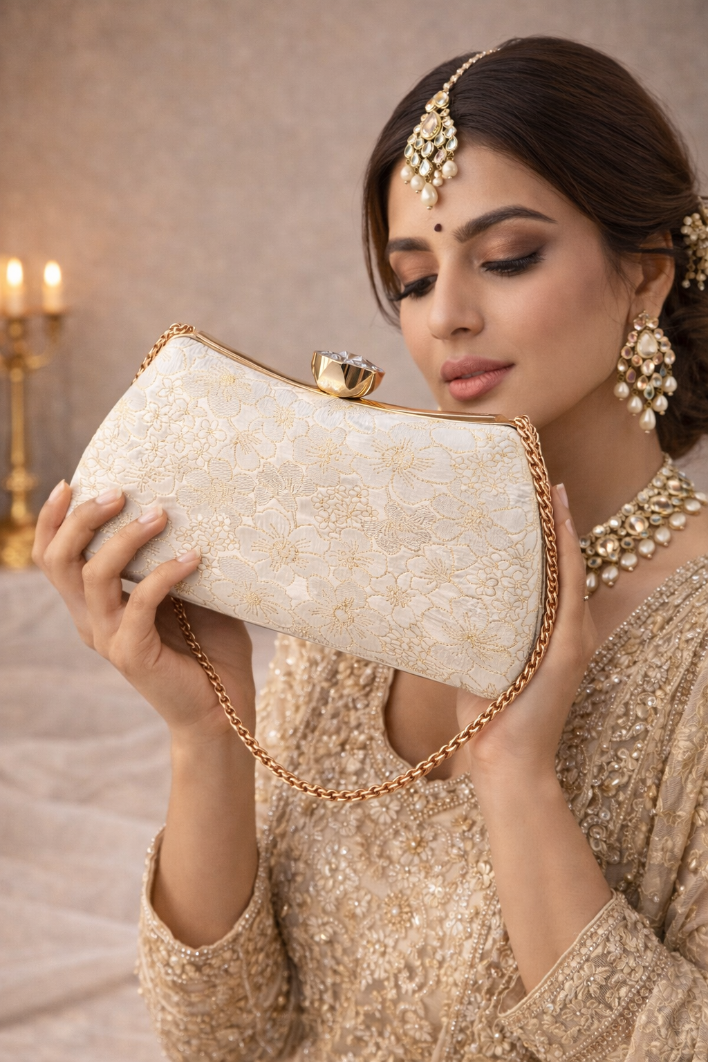 Ivoria Bloom Clutch