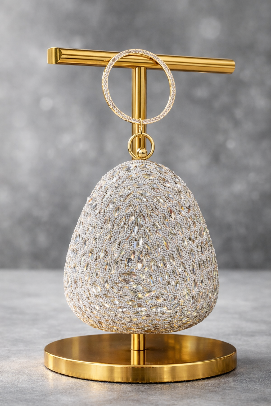 Aurora Crystal Ring Clutch