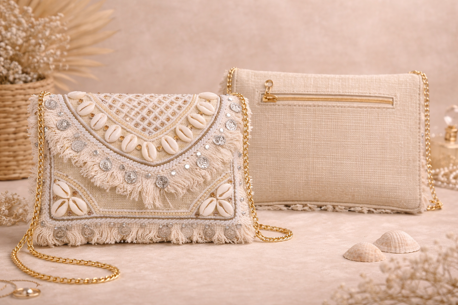 Nirvaan Pearl Shell Bag
