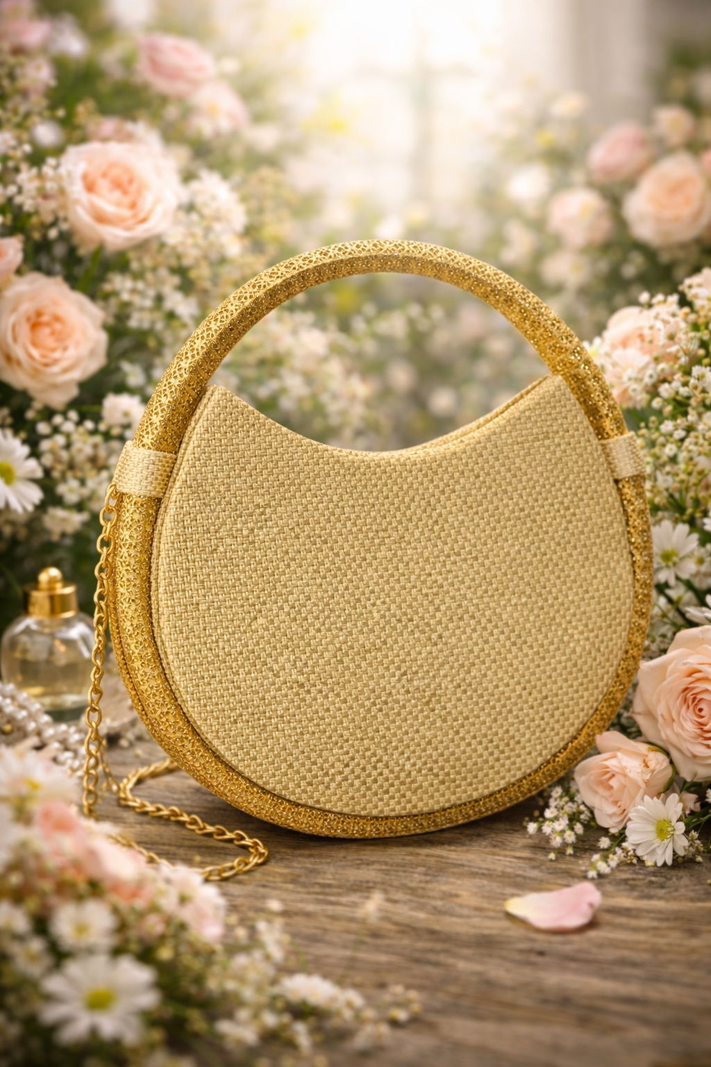Chandrika Floral Moon Bag