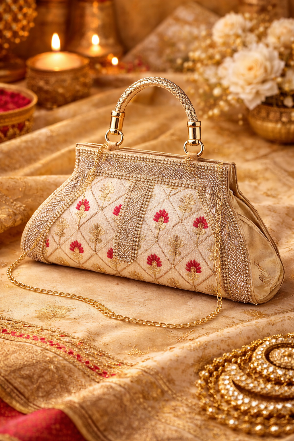 Maharani Grace Embroidered Wedding Clutch
