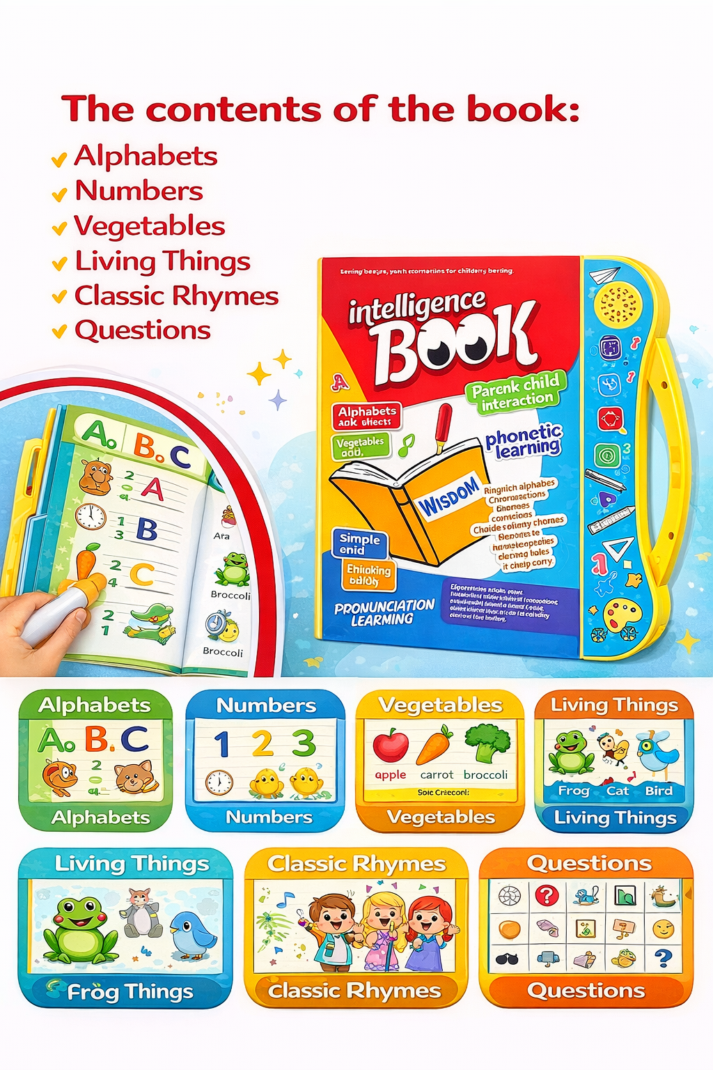 Intelligence Book for Kids – Touch Sensor Educational E-Book