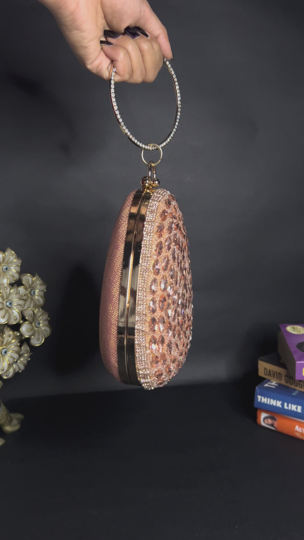 Aurora Crystal Ring Clutch